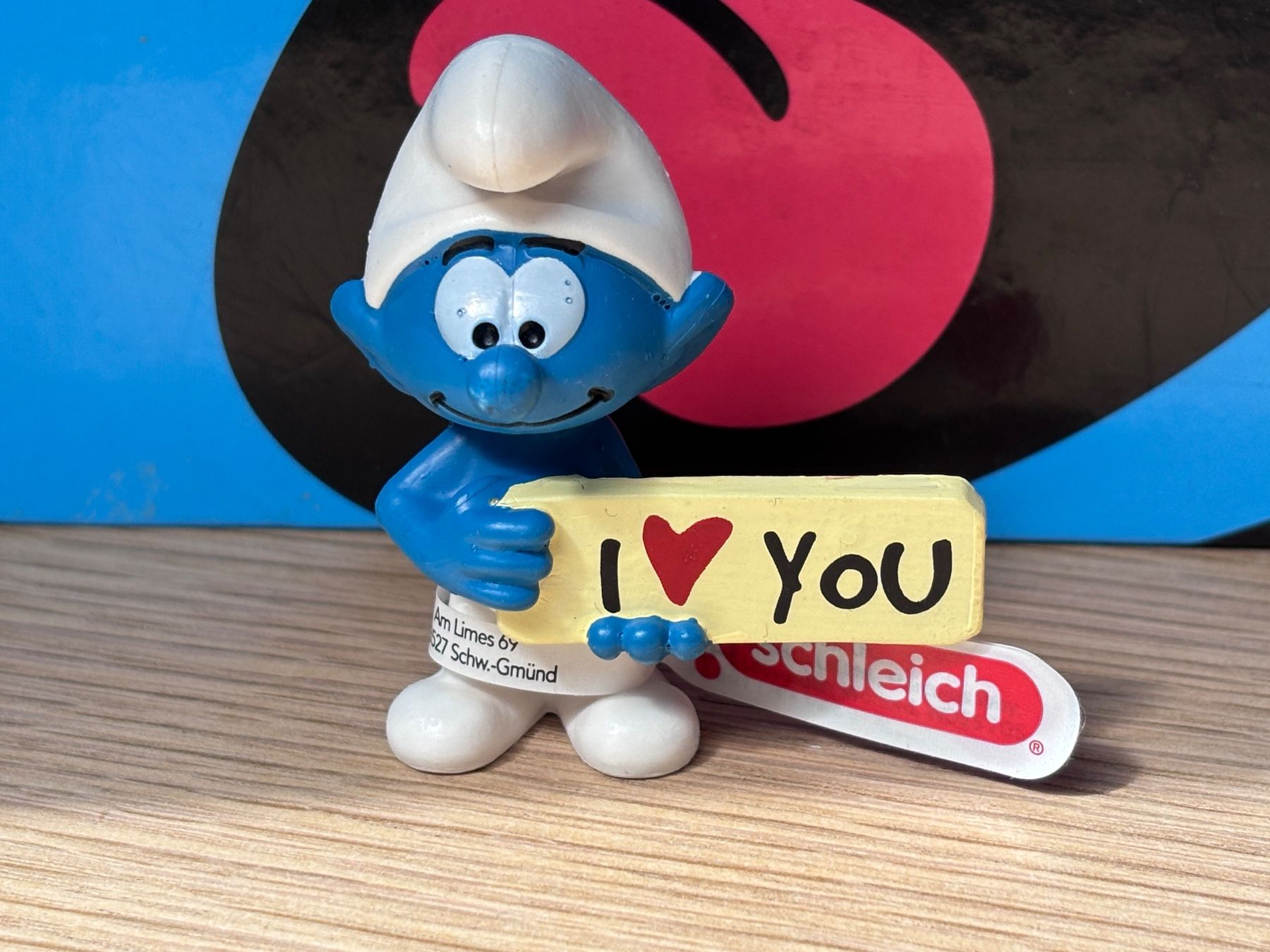 Schleich Statuette: Schlumpf mit Schild "I Love You" – Nuovo (secondo la descrizione) da Lyss venduto da Duckszone