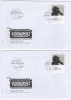 Max Frisch Marke mit TAB auf 2 illustrierten FDC's