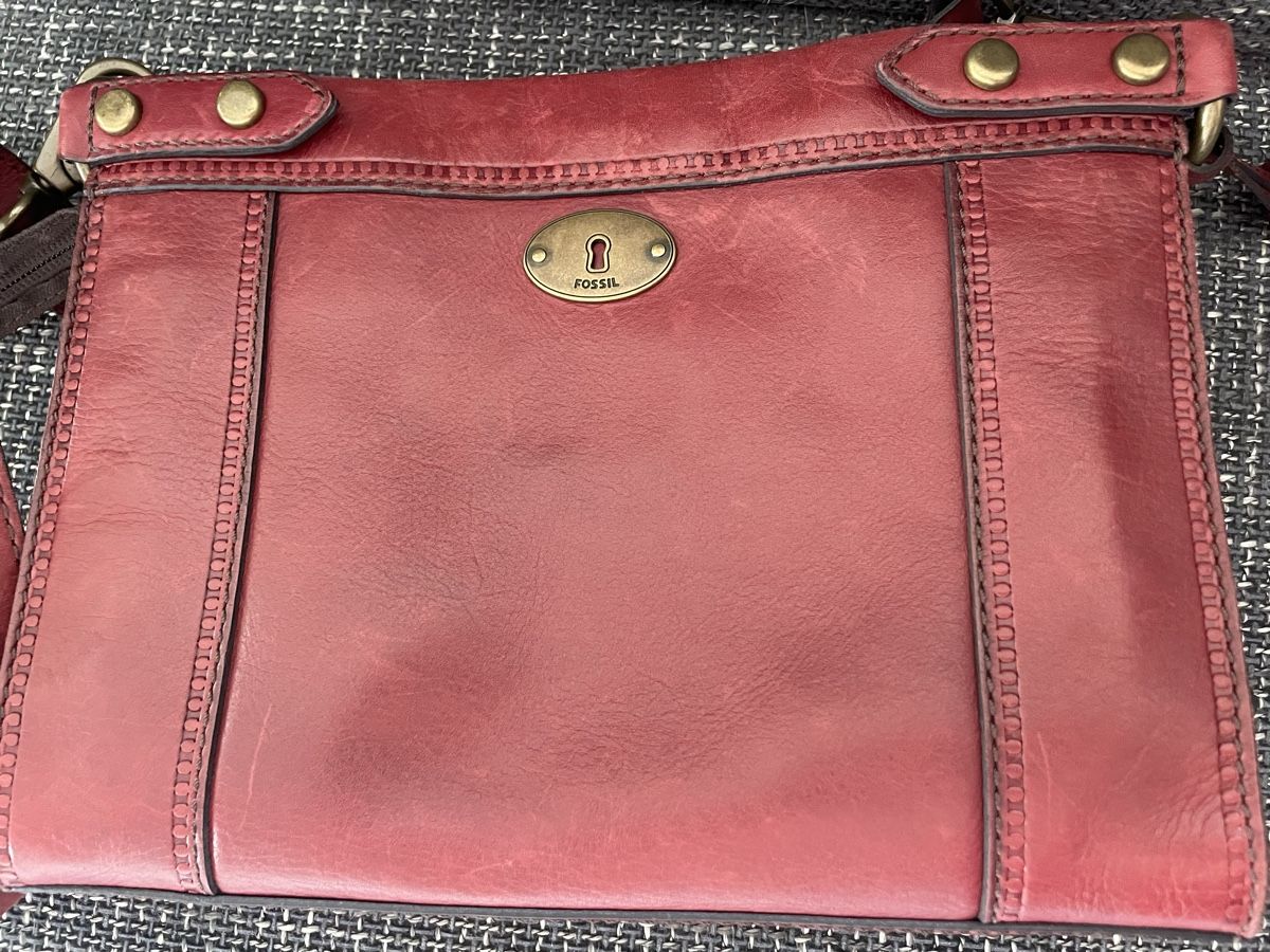 Fossil Borse da donna: FOSSIL Tasche Echt Leder Weinrot – Nuovo (secondo la descrizione) da Winterthur venduto da Sauter3000 3
