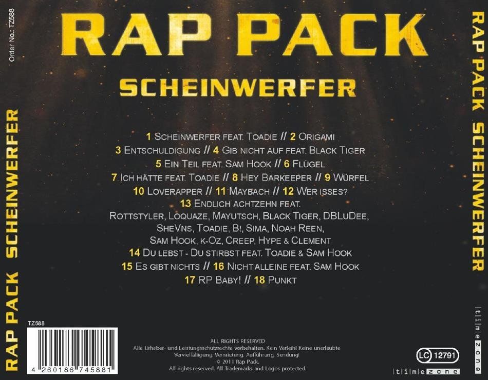 CDs: Rap Pack: Scheinwerfer - Vergriffen! – D'occasion à Brittnau par Zibu 1