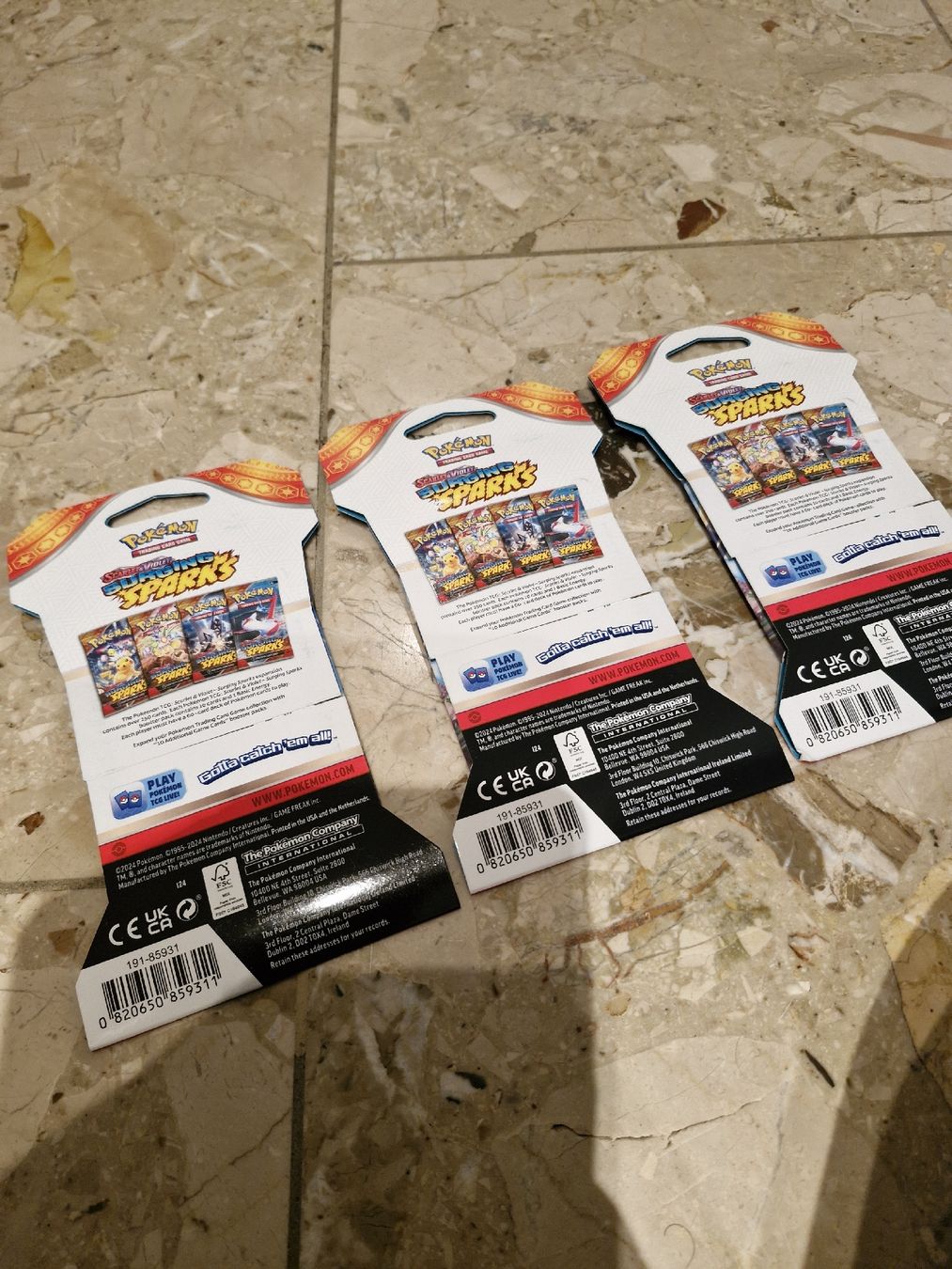 Pokémon Carte collezionabili: 3 Sleeves booster Surging Sparks - En – Nuovo e nell'imballaggio originale da Cudrefin venduto da Jnini12 1