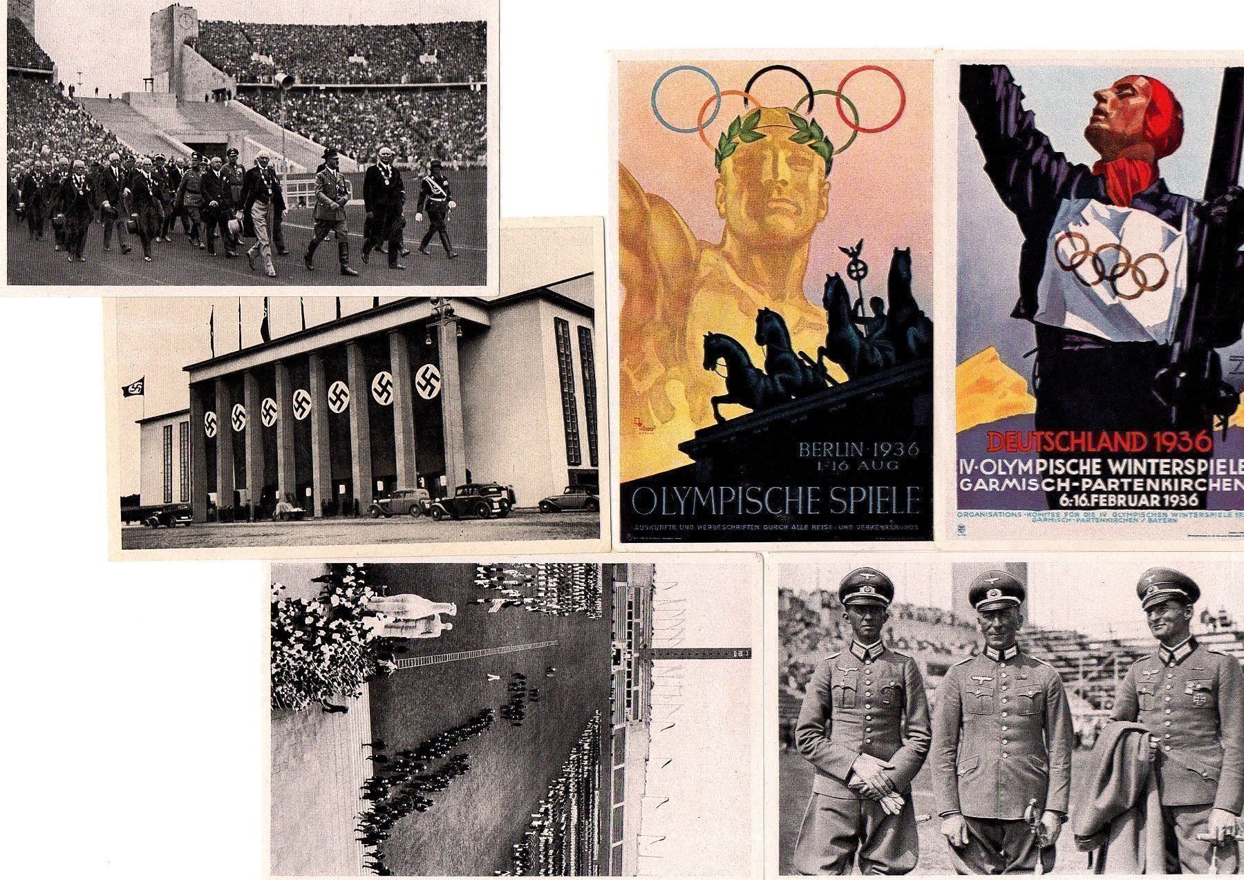 Ansichtskarten: Olympische Spiele 1936 - 6 Karten – Gebraucht aus Mörschwil von antiksalon