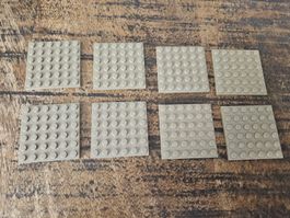 lego 3958 lot de 8 pièces Dark Tan Plate 6 x 6