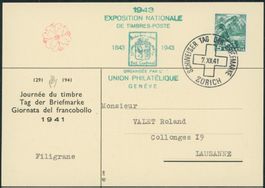 1941 - Tag der Briefmarke - Zürich - Karte