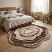 Moderner Teppich SKANDI BOHO Braune Töne neu 160x230
