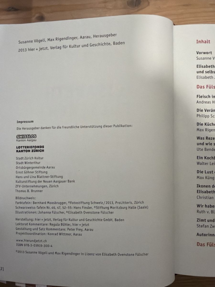 Libri: Kochbuch Elisabeth Fülscher – Nuovo (secondo la descrizione) da Aathal-Seegräben venduto da Pflip 1
