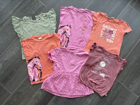Sommer T-Shirts Set, Gr. 116/122 Mädchen, Top Zustand!