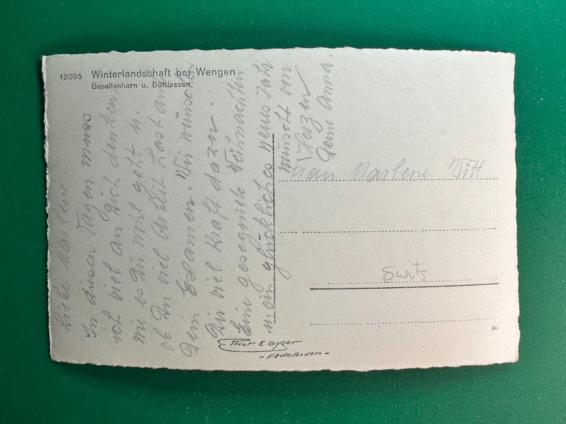 Cartoline postali: Winterlandschaft bei Wengen – Usato da Steg VS venduto da danwer74 1