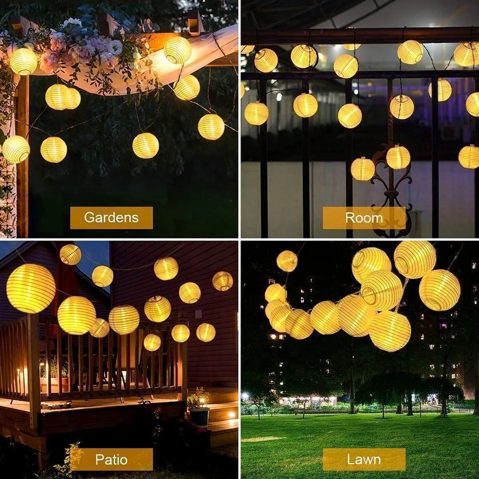 Ghirlande e barre luminose: 6,5m Solar LED Laterne Lichterkette 30er – Nuovo (secondo la descrizione) da Thun venduto da 365buy 7