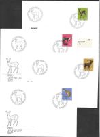 4 FDC Pro Juventute 1967 Serie Einzelmarken ET 1.12.1967