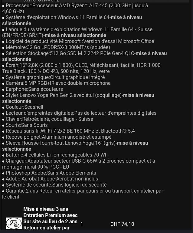 Lenovo Notebooks: Lenovo Yoga 7a2 Gen 11 16" AMD – Gebraucht aus Tavannes von set_kf2c 1
