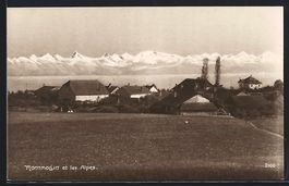 AK Montmollin, Panorama et les Alpes