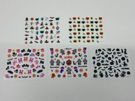 Halloween NailArt Sticker Set mit 5 Bögen No1