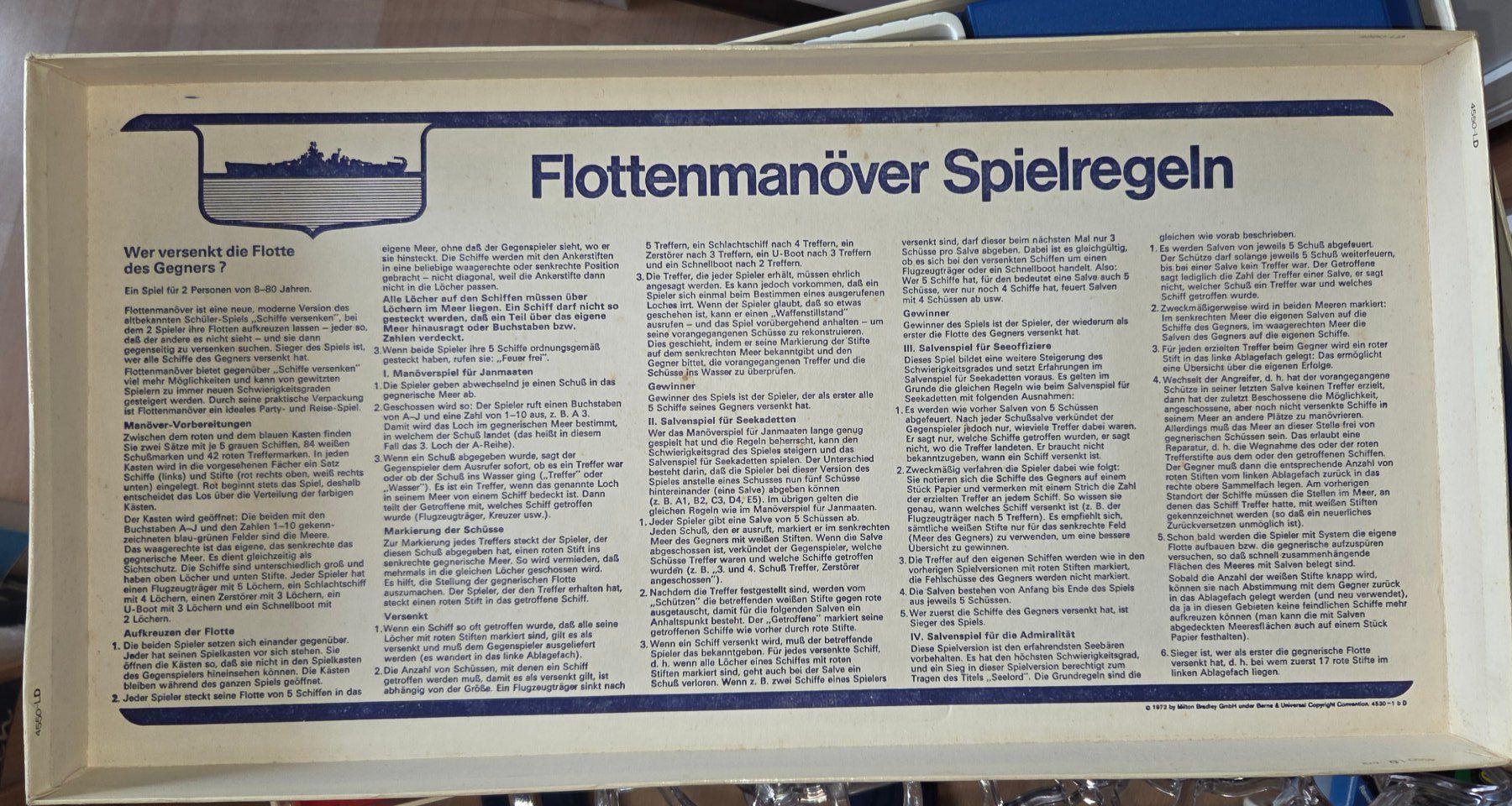 Giochi: Brettspiel Flottenmanöver von 1972 – Usato da Gossau SG venduto da tenerife11 4