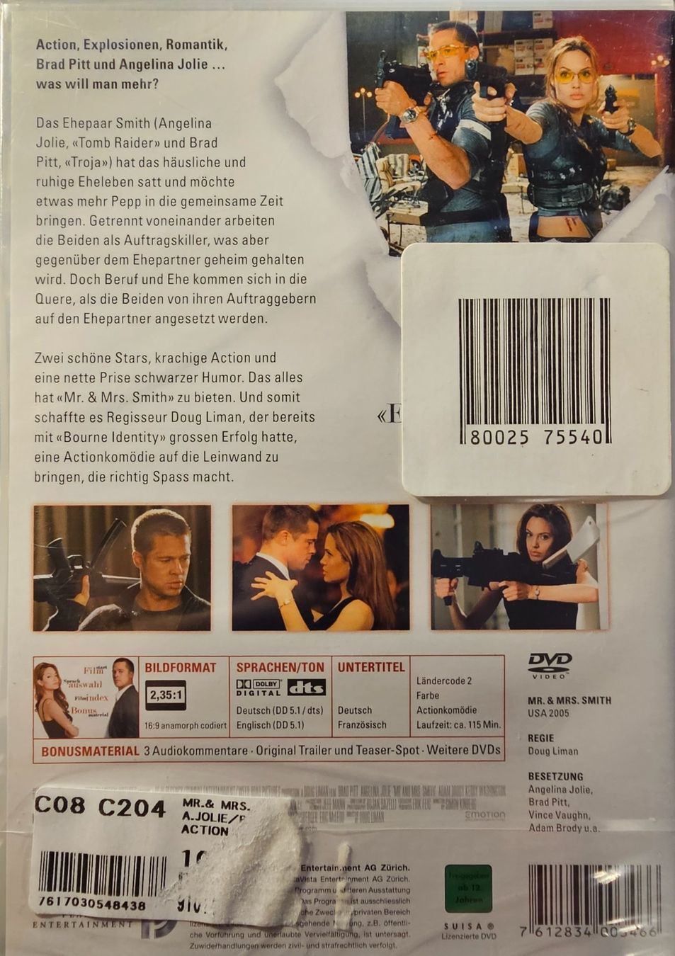 Alle DVDs: Mr. & Mrs. Smith – Neu und originalverpackt aus Wahlen b. Laufen von Cg10 1
