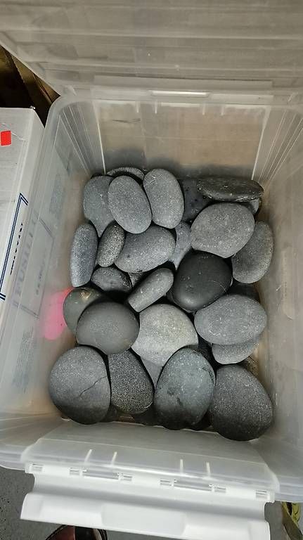Minerali & Pietre curative: 62 Hot Stone Steine  – Usato da Goldau venduto da dok_n6cm