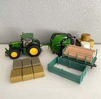 Siku John Deere Traktor mit Ballenpresse - Set
