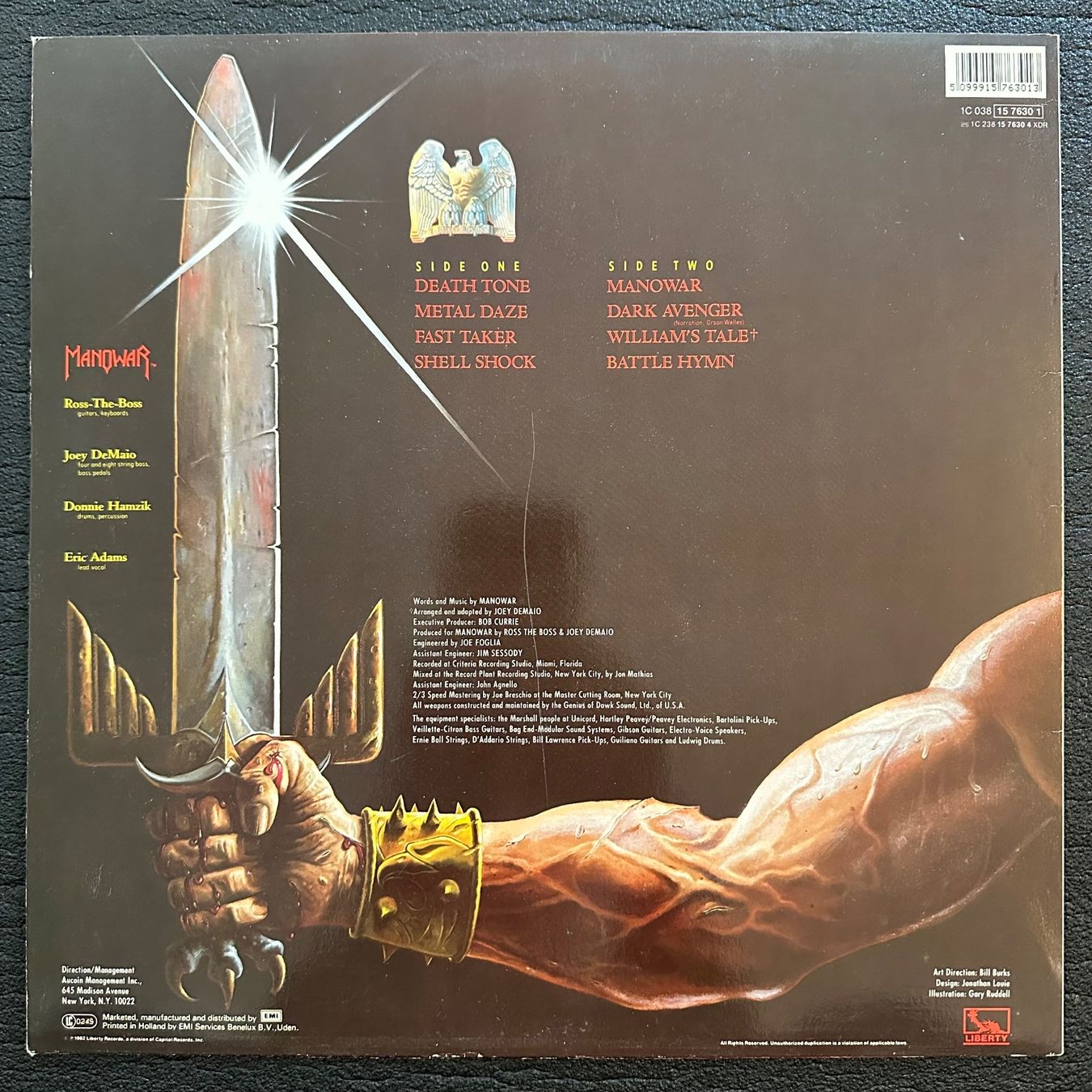 Dischi in vinile: LP - Manowar – Battle Hymns – Usato da Breganzona venduto da Onairda75 1