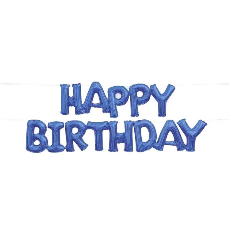 Amscan Holografisches 'Happy Birthday'-Banner – Bunter Partydeko-Streifen, 2,7 Meter Lang