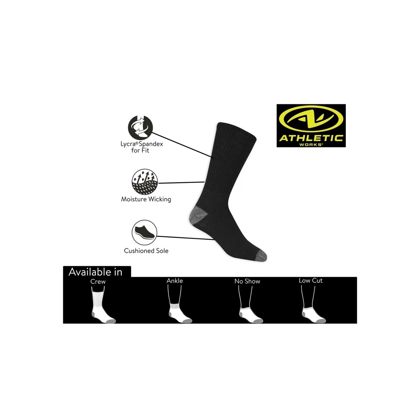 Socken: Socken Athletic Works Men's Crew 12 Paar – Neu und originalverpackt aus Birmenstorf AG von BIGD78 2