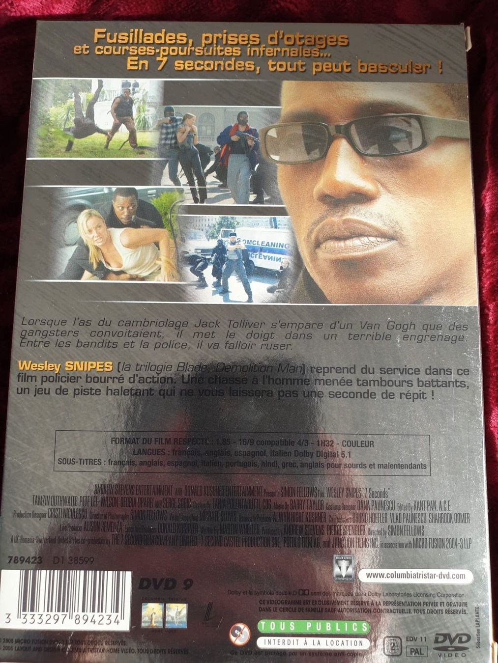 Tutti i DVDs: 7 Secondes - FR avec Wesley Snipes – Nuovo (secondo la descrizione) da Zollikofen venduto da wir_verkaufen 1