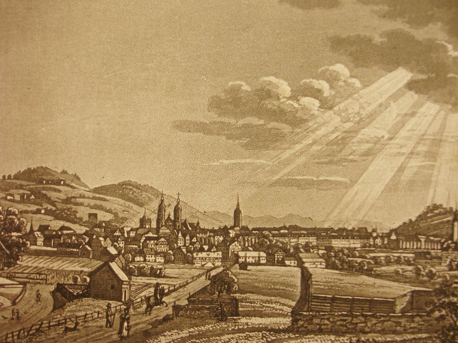 Gravures: ST. GALLEN, AQUATINTA 1837 – D'occasion à Grüningen par Kartensammler 2
