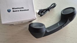 Bluetooth Retro Handset Schwarz mit USB Kabel