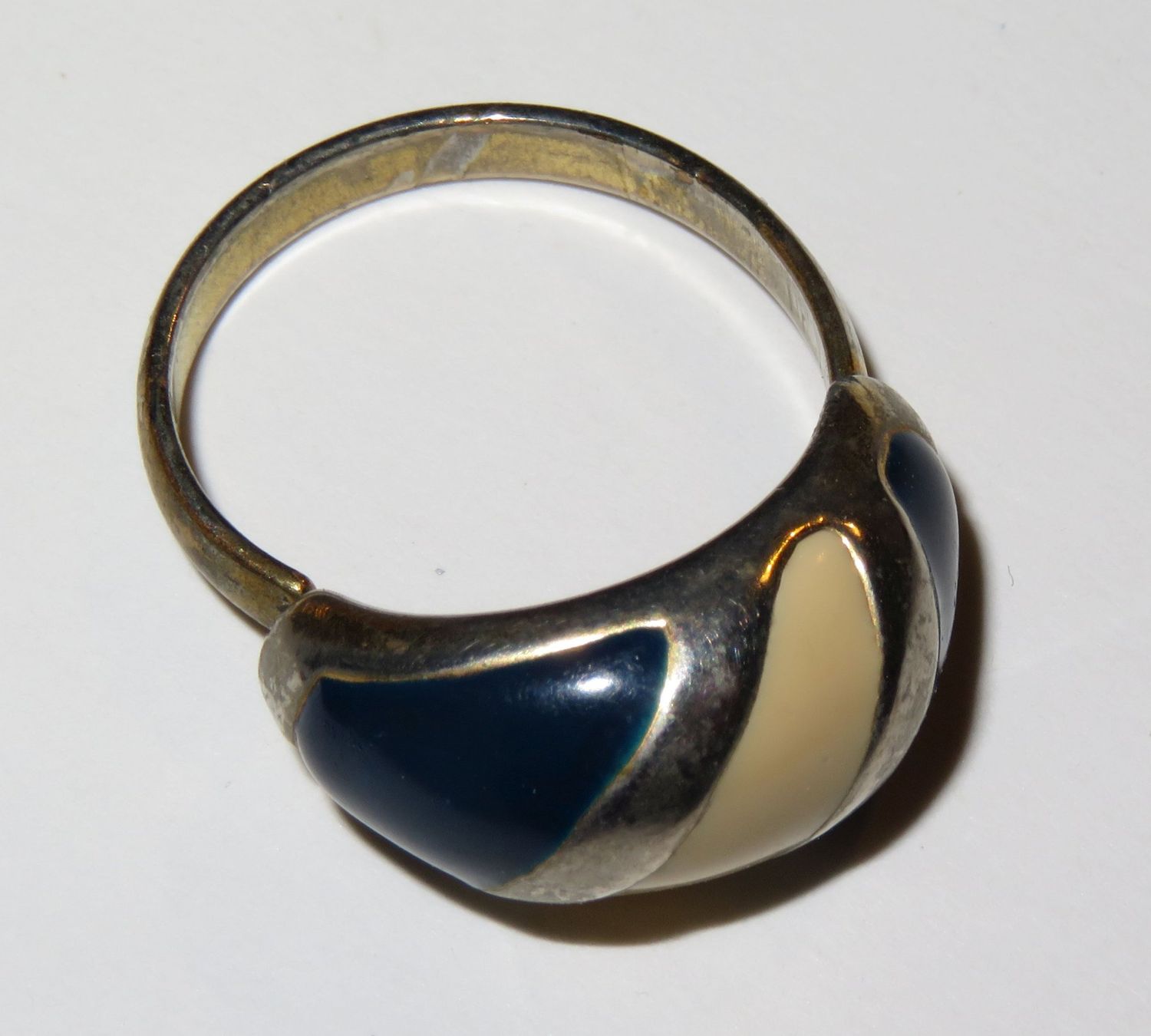Anelli: Fingerring versilbert, mit Emaille 2-farbig – Usato da Oberriet SG venduto da Manick 5