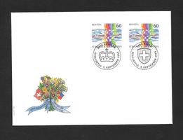 FDC 886 Gemeinschaftsausgabe CH / FL ET Sevelen 5.9.1995