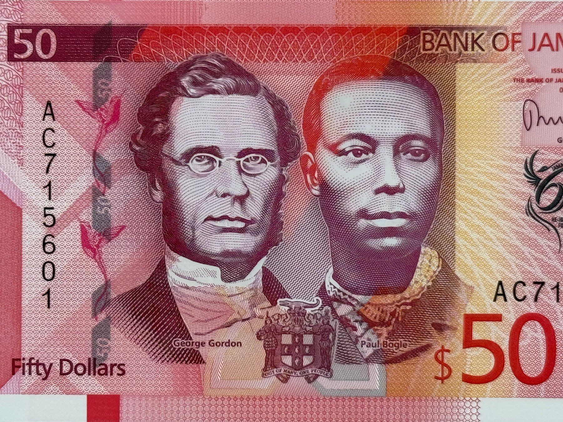 Banconote: GORDON & BOGLE - Jamaica 2022 - 50 Dollars UNC - Polymer – Nuovo e nell'imballaggio originale da Pfäffikon SZ venduto da Sieben77 2