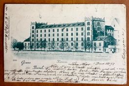 Basel - Kasern - Litho 1898