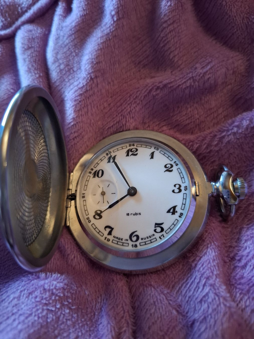 Uhren: MECH.TASCHENUHR MIT EMAIL- ODER PORZELLANEINSATZ ROSEN – Neu (gemäss Beschreibung) aus Gretzenbach von schibaya 2