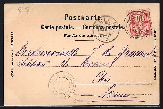 Cartoline postali: AK Zermatt, Châlets, 1900 – Usato da Berlin venduto da bartko-reher 1