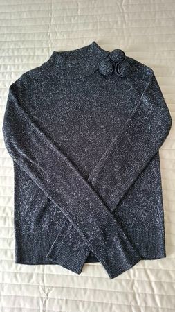 Glitzer Pullover mit Stehkragen, Grösse S, neuwertig