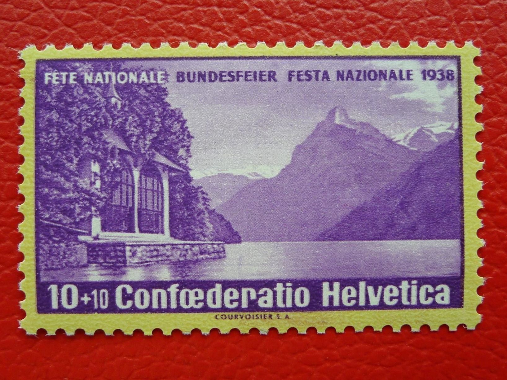 Tutti i francobolli: 1938: B1z, Pro Patria geriffeltes Papier, postfrisch ** – Usato da Sursee venduto da Luzernerraute
