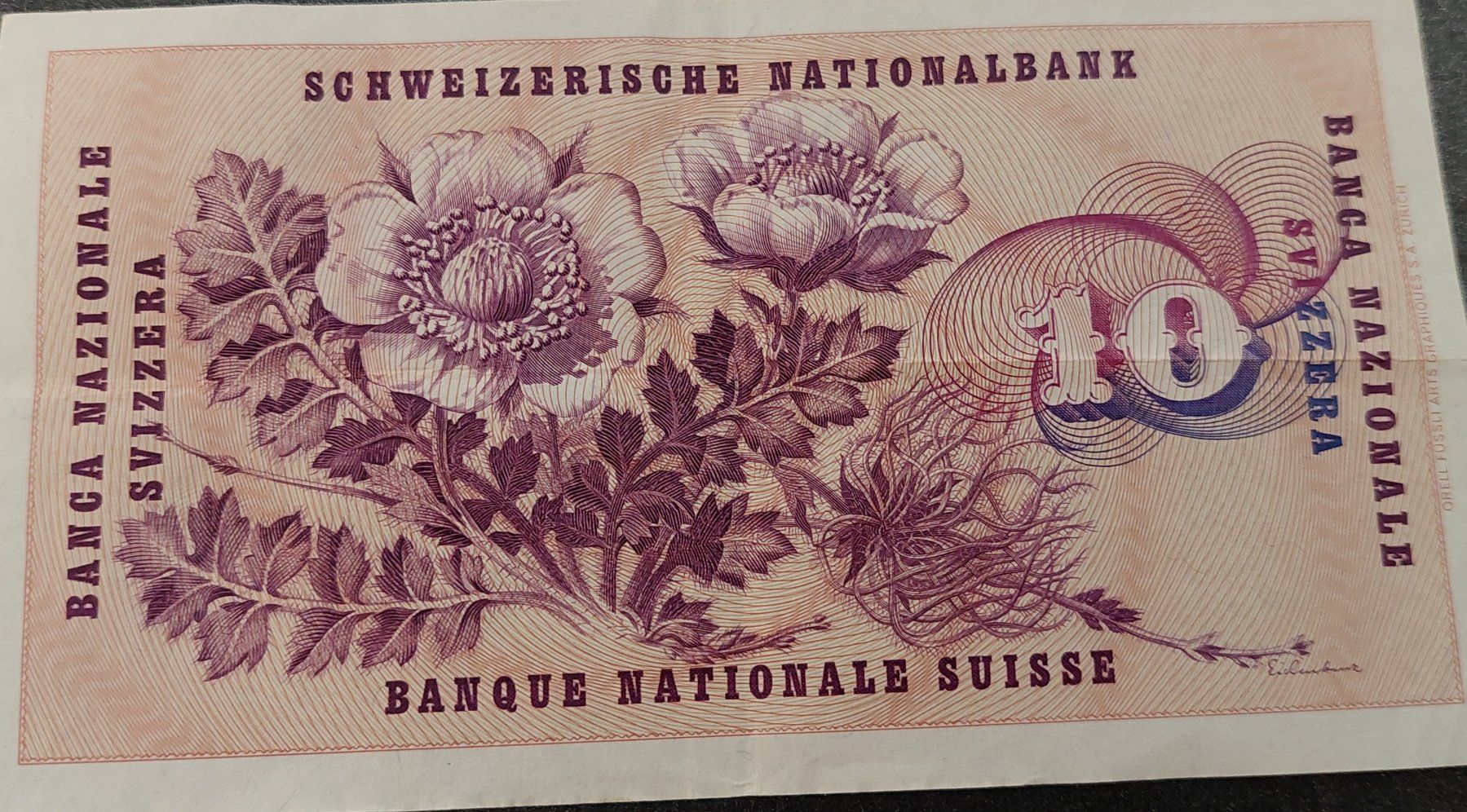 Banconote: alte Zehnernote Gottfried Keller, Jg. 1963 – Usato da Egliswil venduto da chroetli22 1