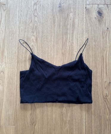 Weekday Crop Top, schwarz, Grösse L