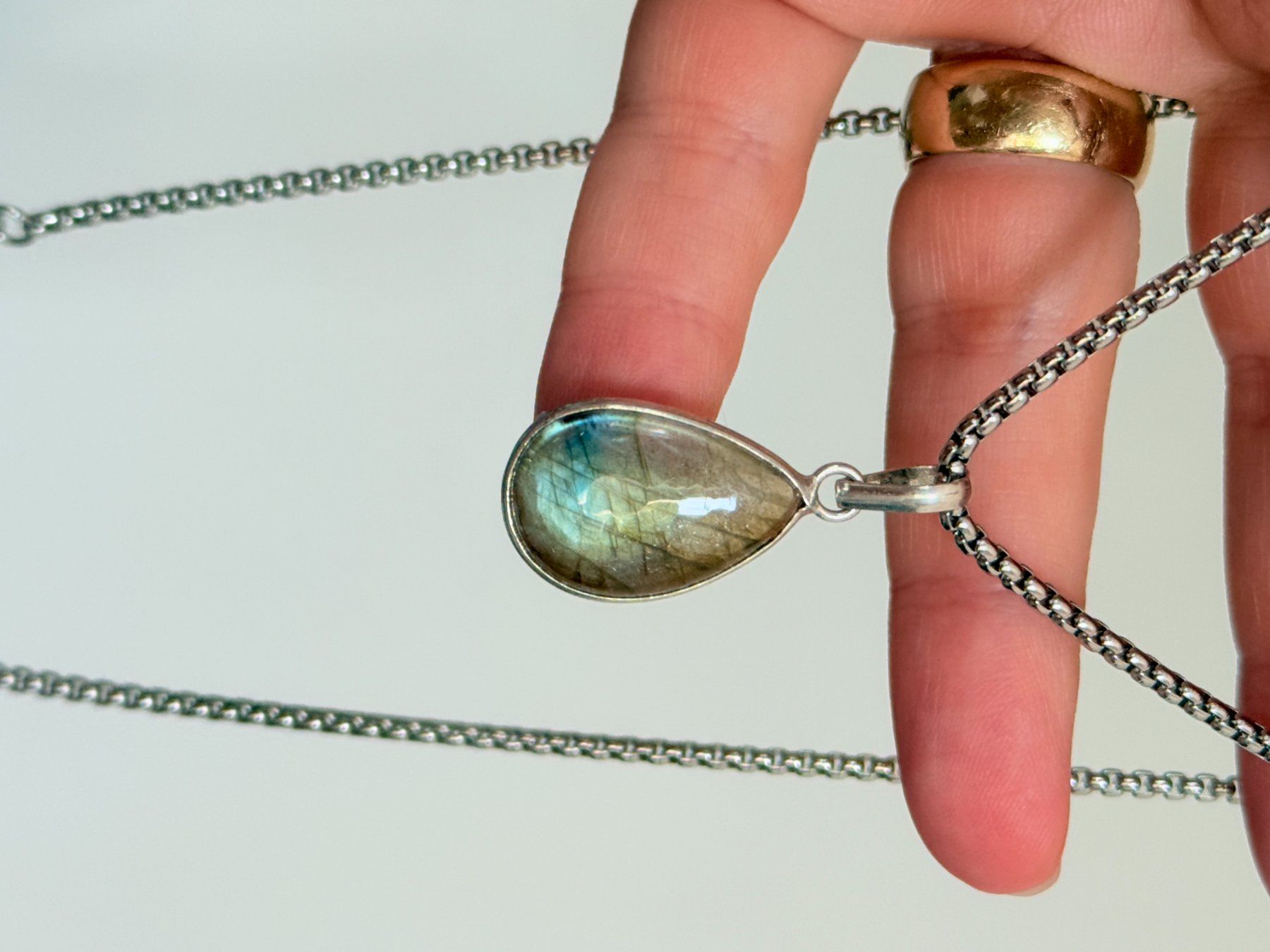 Catenine: Fashionable labradorite necklace – Nuovo e nell'imballaggio originale da Genève venduto da AGBERG 4