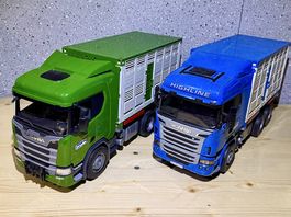 BRUDER - 2x LKW Viehtransporter
