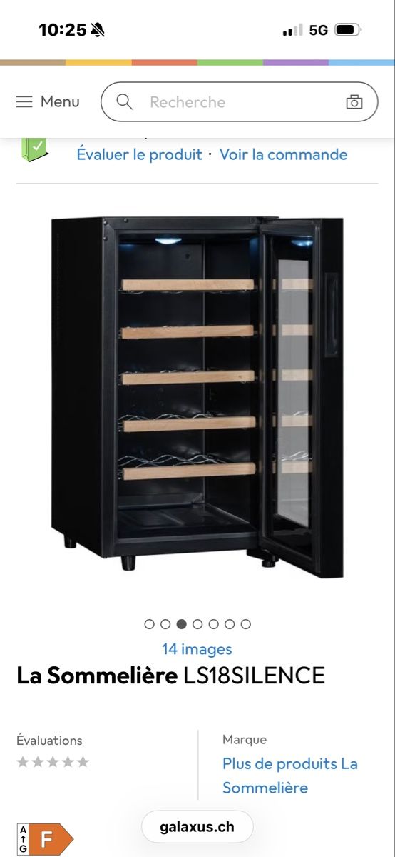 Frigoriferi: La Sommelière LS18SILENCE wine cellar / cave à vin – Usato da Monthey venduto da nic_xg2q 6