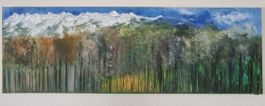 Gemälde " Gipfelstürmer" handmade 40×120