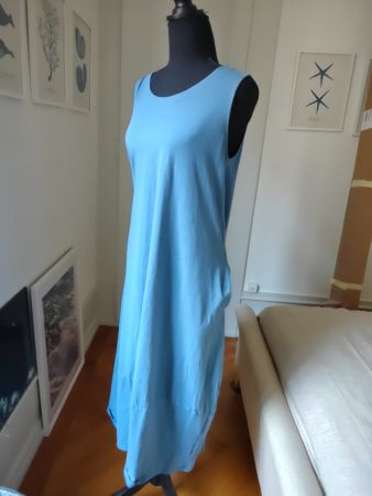 Mes Soeurs et Moi blue cotton maxi dress pockets L 3