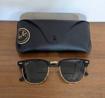 Ray-Ban Sonnenbrille Clubmaster Schwarz/Gold