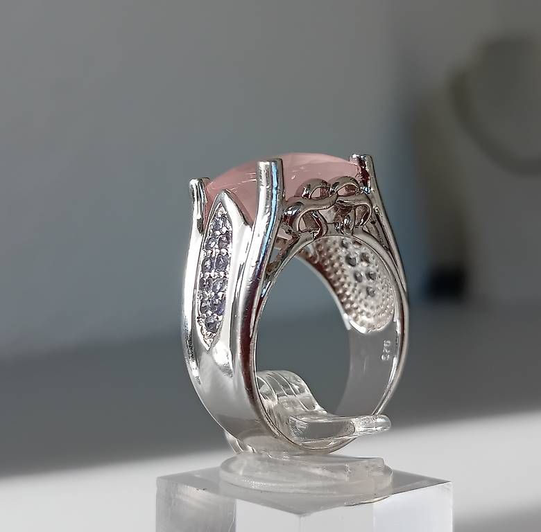 Anelli: Ring Silber Rosenquarz Tansanit – Usato da Stans venduto da wer_fd5f 2