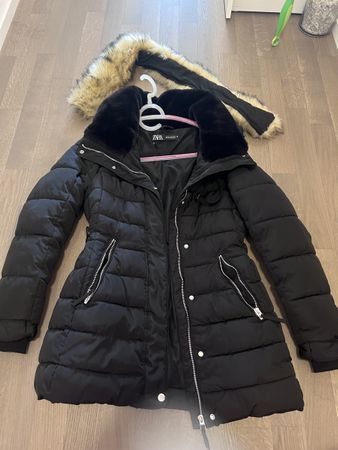 Zara winterjacke schwarz xs