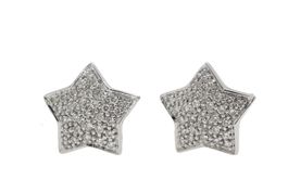 Sternen Brillant Ohrclips mit Stecker 18K ca. 0.72ct *S4512