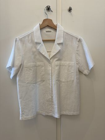 Glamorous Bluse weiss Gr. 38 Kurzarm Sommerhemd
