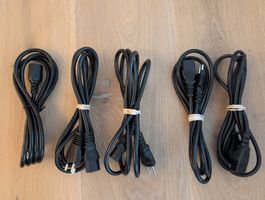 5x Power Stromkabel