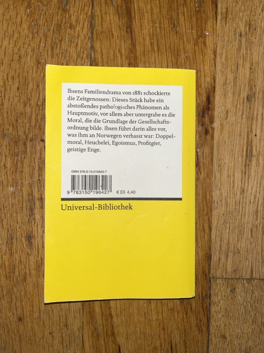 Libri: Henrik Ibsen - Gespenster – Usato da Basel venduto da Buechermensch 1