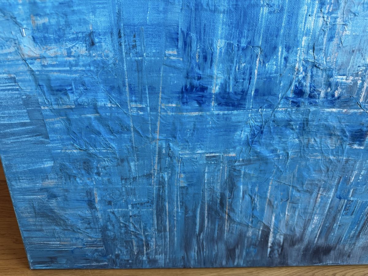 Gemälde: 60 x 80 cm Abstrakt Blautöne Schweizer Kunst – Neu (gemäss Beschreibung) aus Zürich von LuxuryJewellery 2